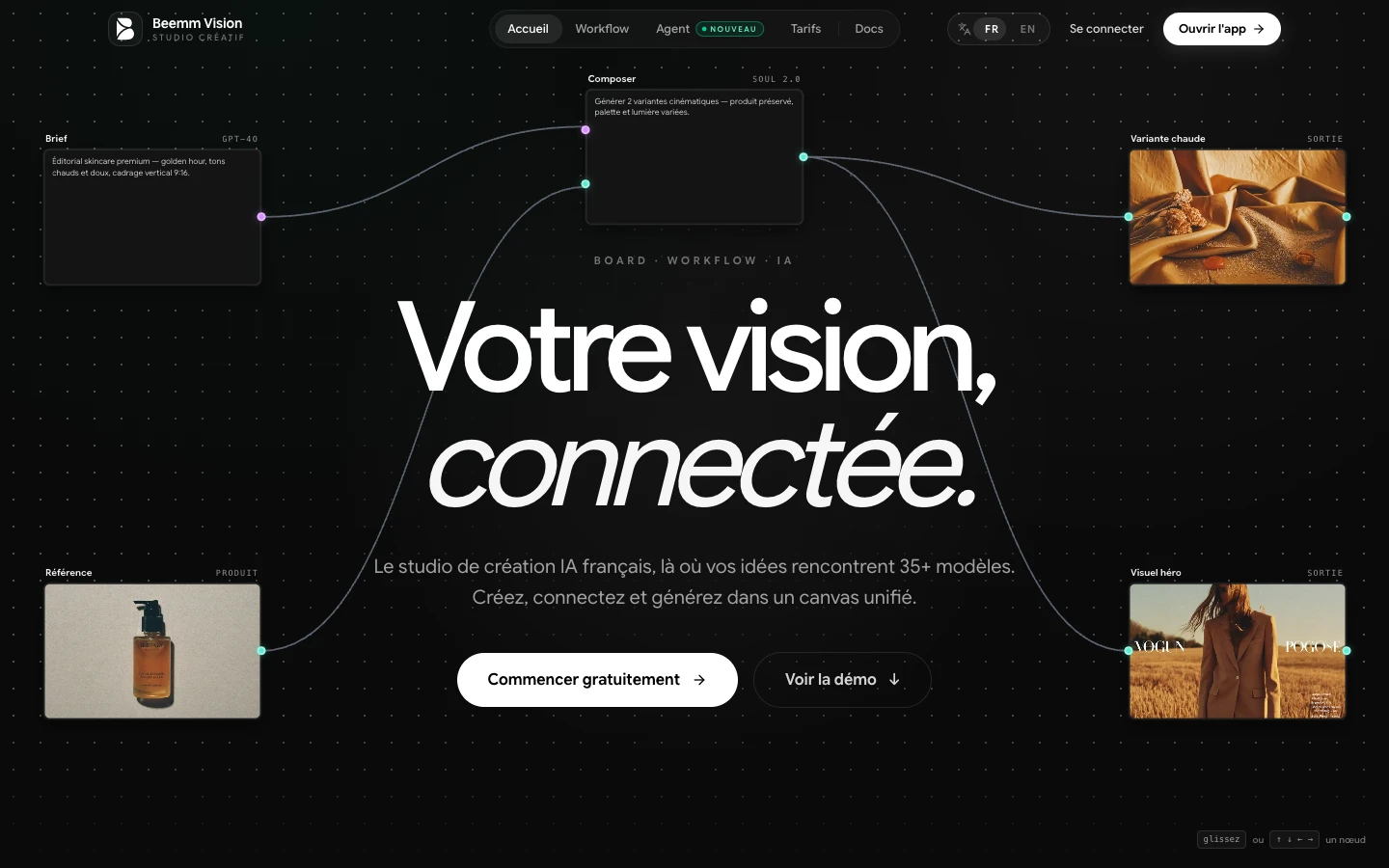 Aperçu du site Beemm Vision