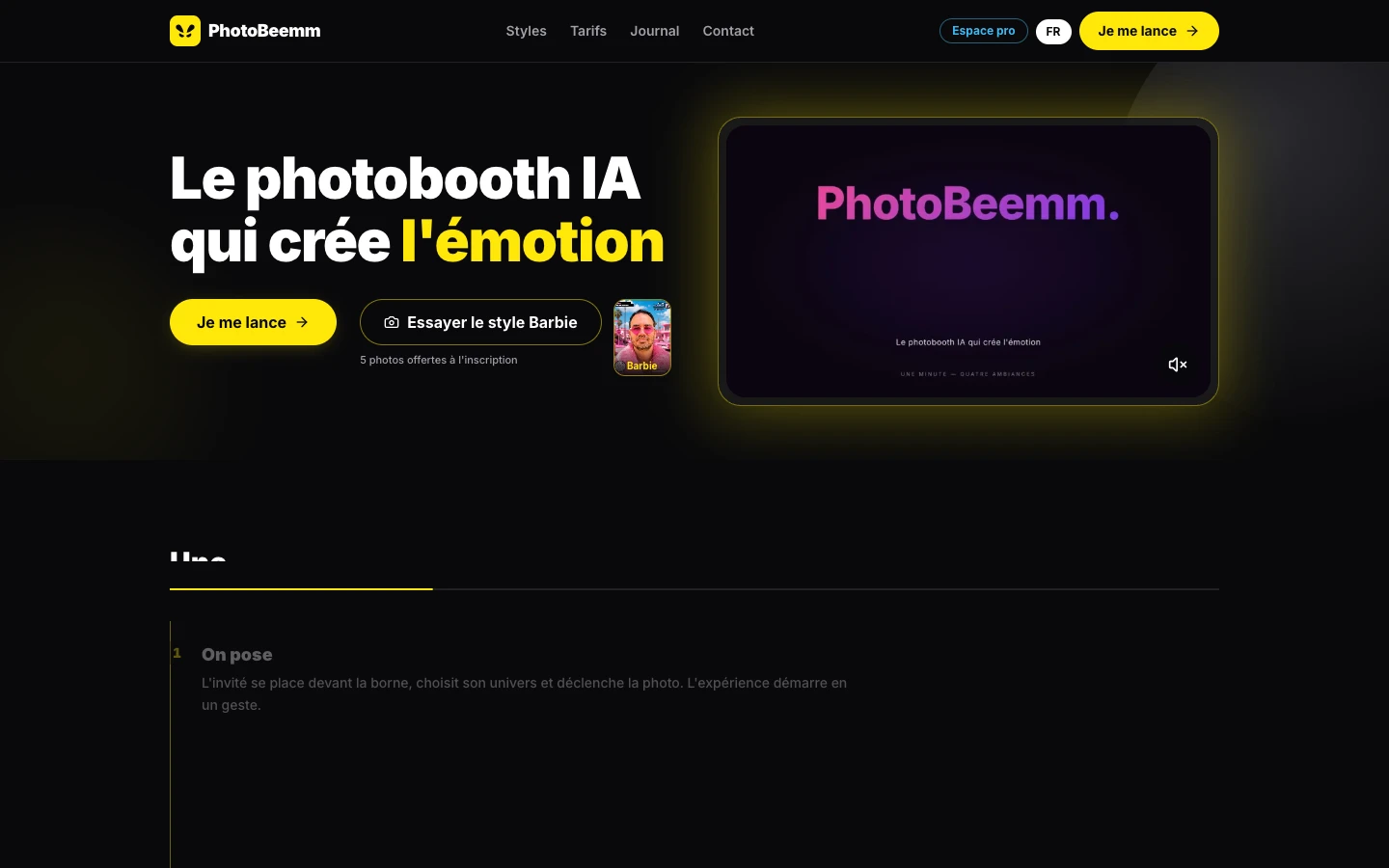 Aperçu du site PhotoBeemm
